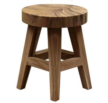 Boomstam krukje rond 4 poot 36x36xH46 cm 4 poten, Ophalen of Verzenden, Nieuw