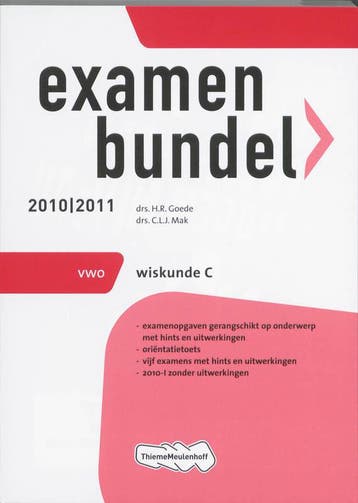 Examenbundel    VWO wiskunde C 20102011 9789006076240, Verzenden, Zo goed als nieuw