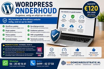 WordPress website onderhoud – slechts €120 per jaar, Diensten en Vakmensen, Webdesigners en Hosting, Webdesign