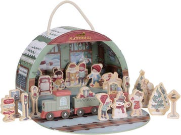 Little Dutch Advent kalender treinbaan FSC, Verzenden, Nieuw
