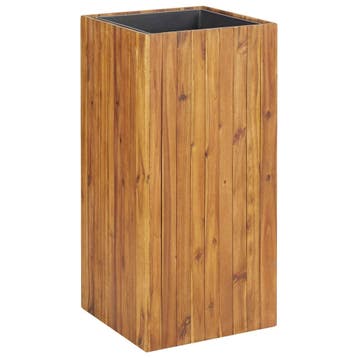 vidaXL Plantenbak verhoogd 43,5x43,5x90 cm massief, Tuin en Terras, Bloembakken en Plantenbakken, Verzenden, Nieuw, Hout, 60 cm of meer