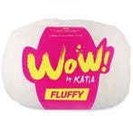 Katia WOW Fluffy - 80 Wit - Mohair-Look Acryl/Wol Garen, Hobby en Vrije tijd, Breien en Haken, Ophalen of Verzenden, Nieuw