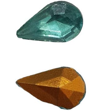 4 x Aquamarijn Swarovski puntsteen druppel 8 x 5 mm – blau, Ophalen of Verzenden, Nieuw, Overige typen