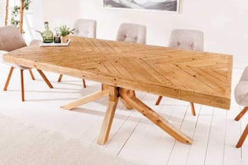 Massief houten eettafel MOSAIC 200cm natuurlijk grenenhout, Huis en Inrichting, Tafels | Eettafels, Ophalen of Verzenden, Nieuw