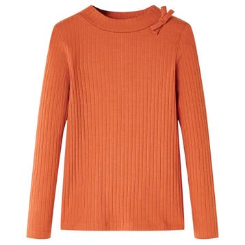 vidaXL Kindershirt met lange mouwen 92 oranjebruin, Verzenden, Nieuw