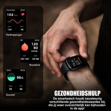 Golden Sound Premium Smartwatch - Heren - Stappenteller -, Ophalen of Verzenden, Zo goed als nieuw, Golden Sound