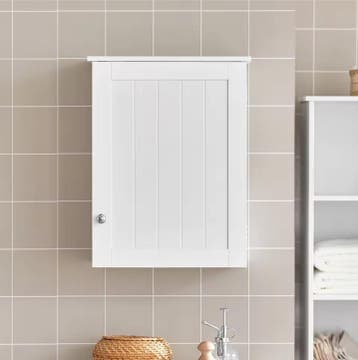 Wandkast met Deur – Hangende Badkamerkast met Plank, Verzenden, Nieuw