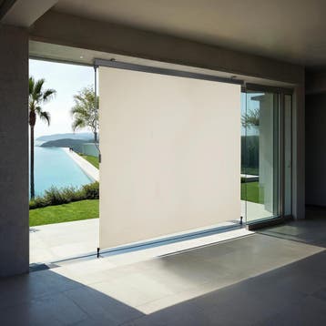 Zonnescherm Eloise met 2 wandhouders - 200 x 250 cm, beige, Tuin en Terras, Verzenden, Nieuw