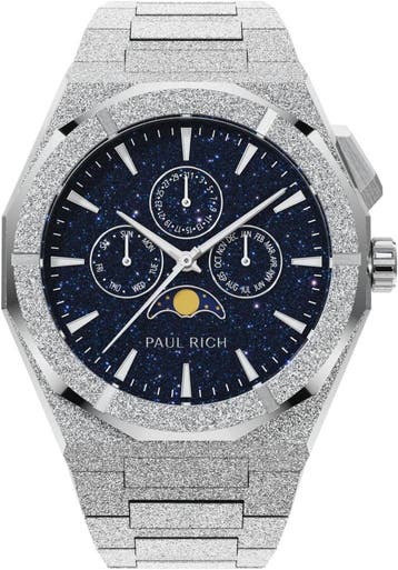 Paul Rich Moonphase Frosted Star Dust II Silver MOON05, Overige merken, Staal, Verzenden, Polshorloge