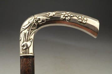 Wandelstok - Verzilverd, Antiek en Kunst
