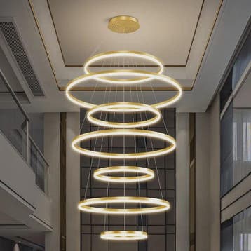 Luxe Ring Plafondlamp - Moderne LED Hanglamp voor Trappenhui, Verzenden, Nieuw