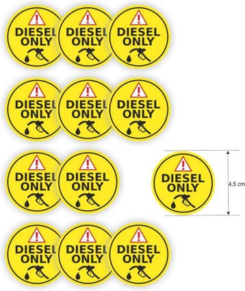 Diesel Only sticker set 12 stuks (1171.61), Verzenden