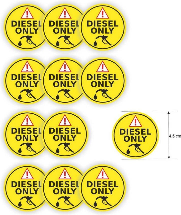 Diesel Only sticker set 12 stuks (1171.61), Auto diversen, Autostickers, Verzenden