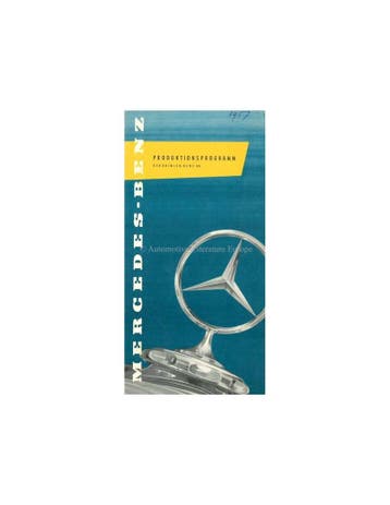 1957 MERCEDES BENZ PRODUKTIONSPROGRAMM BROCHURE DUITS, Nieuw, Author