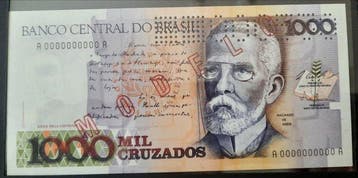 Brazilië. - 1000 Cruzados - ND (1988) - Specimen - Pick 213s