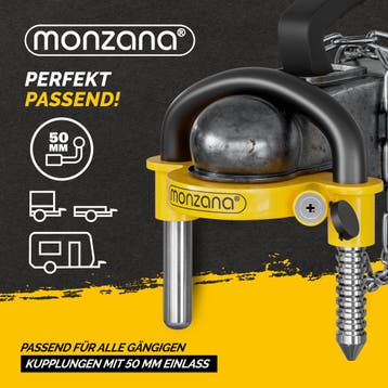 Aanhangwagenslot Geel 157x79x150mm (Auto-Fiets, Gereedschap), Auto diversen, Verzenden, Nieuw