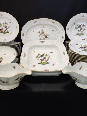 Herend - Eetservies voor 12 (44) - Rothschild mit Goldrand