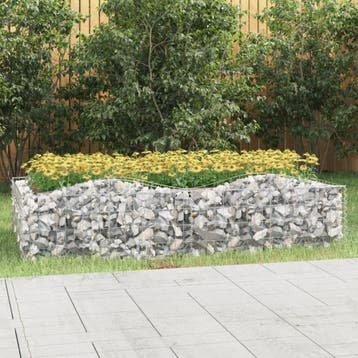 vidaXL Schanskorf gewelfd verhoogd 200x100x50 cm, Tuin en Terras, 100 cm of meer, Verzenden, Nieuw, Metaal