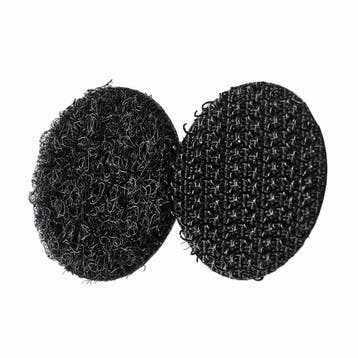 21mm - Zwarte Zelfklevende Klittenband Stippen - type K-...