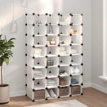 vidaXL Schoenenrek 93x36,5x140 cm polypropeen transparant, Verzenden, Nieuw