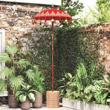 vidaXL Balinese Parasol 125 x 125 x 260 cm, Verzenden, Nieuw, 1 tot 2 meter