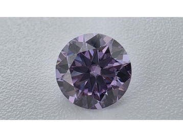 Veiling - Moissanite briljant 1 crt Light Royal Purple ( GRA, Nieuw