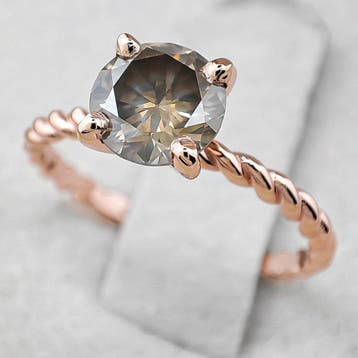 Ring - 14 karaat Roségoud - 1.17ct. tw. Diamant (Natuurlijk, Nieuw