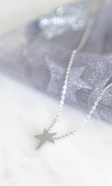 Orelia ketting kort met vallende ster zilverkleurig, Verzenden, Nieuw