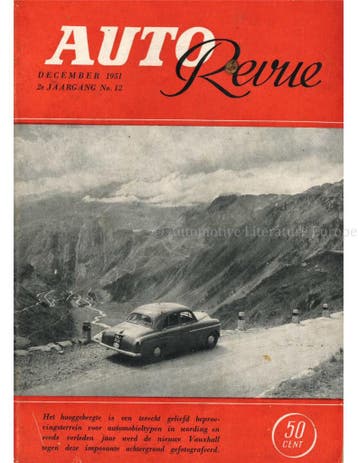 1951 AUTO REVUE MAGAZINE 12 NEDERLANDS, Nieuw, Author