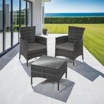 Wicker zitgroep Luzern 2+1 met kussenhoezen in 2 kleuren - g, Verzenden, Nieuw