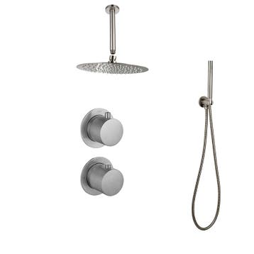 Sani Royal Inbouw Regendouche Doucheset Gun Metal Messing, Doe-het-zelf en Verbouw, Sanitair, Nieuw