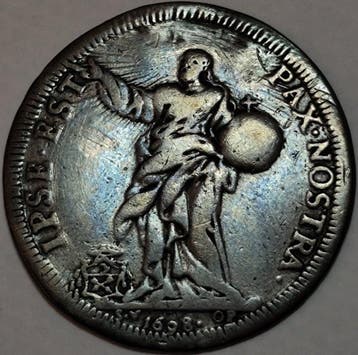 Italië, Pauselijke Staat Innocenzo XII (1691-1700). Testone