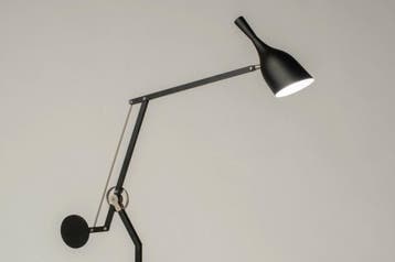 Rietveld Vloerlampen - Zwart, Staalgrijs - Staal, Metaal, Al, Huis en Inrichting, Verzenden, Nieuw