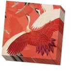 Servetten: Woman haori with Red and White Cranes, Collection, Ophalen of Verzenden, Nieuw