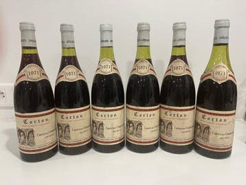 1971 Caves des Cordeliers - Corton Grand Cru - 6 Flessen, Nieuw