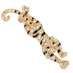 Fako Bijoux - Broche - Luipaard Strass - 76x18mm -, Sieraden, Tassen en Uiterlijk, Broches, Verzenden, Nieuw