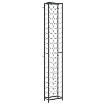 Smeedijzer Wijnrek Zwart - 200cm | Tweedekansje | OP=OP, Huis en Inrichting, Woonaccessoires | Wijnrekken, Ophalen of Verzenden
