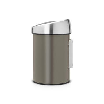 Brabantia wandafvalemmertje Touch bin - platinum, Verzenden, Nieuw