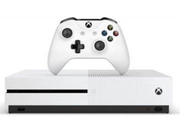 Xbox One S 500GB Wit + S Controller (Xbox One Spelcomputers), Spelcomputers en Games, Ophalen of Verzenden, Zo goed als nieuw