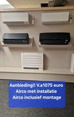 Airco monteur/installatie,split Airco unit inclusief montage, Afstandsbediening, Nieuw, 3 snelheden of meer, 100 m³ of groter