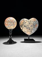GEEN RESERVEPRIJS - Prachtig paar rode Maligano Jasper, Antiek en Kunst