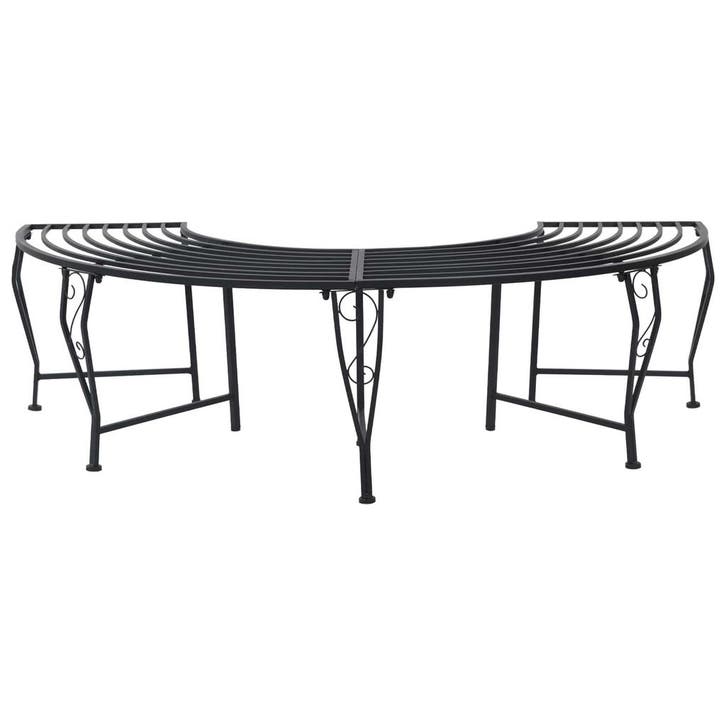 vidaXL Boom bank 4-Aantal zitplaatsen 160 x 80 x 44 cm Staal, Tuin en Terras, Tuinbanken, Nieuw, Metaal, Verzenden