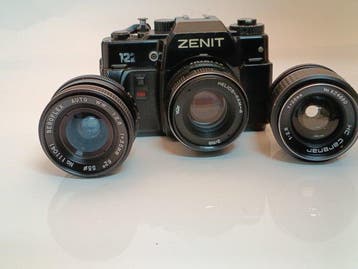 Zenit 122k + 50mm + 35mm + 28mm | Analoge camera, Nieuw