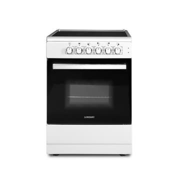 Lonzano Keramisch Fornuis KF600WIT Wit Heteluchtoven 2 of 3, Witgoed en Apparatuur, Fornuizen, Verzenden, Nieuw