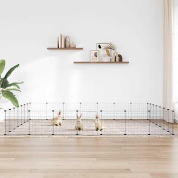 vidaXL Huisdierenkooi met deur 28 panelen 245x245x35 cm, Verzenden, Nieuw