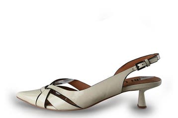 Bibilou Slingbacks in maat 39 Wit, Verzenden, Wit, Bibilou, Gedragen