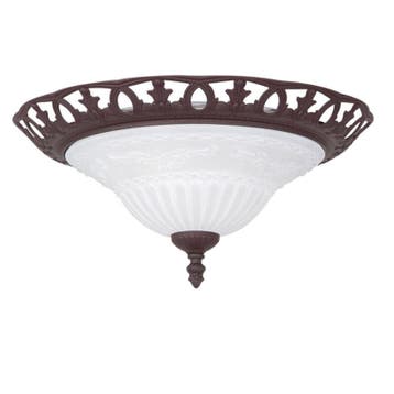 Roestkleurige plafonnière klassiek, Eleonora, Ophalen of Verzenden, Nieuw, Glas