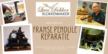 FRANSE PENDULE REPARATIE - Klokkenmaker Lars Dekker Alkmaar, Antiek en Kunst