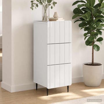 vidaXL Ladenkast Wit 33 x 34,5 x 92 cm Bewerkt hout, Verzenden, Nieuw