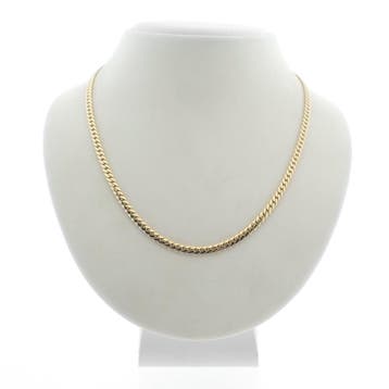 Gouden gourmet schakelketting., Ophalen of Verzenden, Gebruikt, Goud, Goud